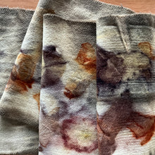 eco printed vintage wool fabric