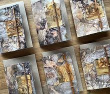 ecoprinted greeting card - twig