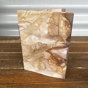 eco printed card - rustic