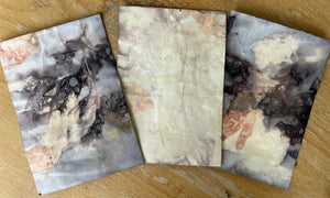 eco printed watercolour papers - set