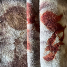 eco printed vintage wool fabric