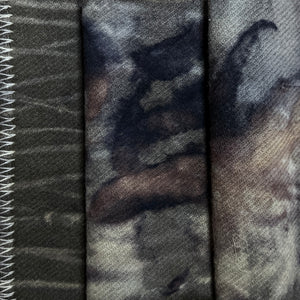 eco printed vintage wool fabric