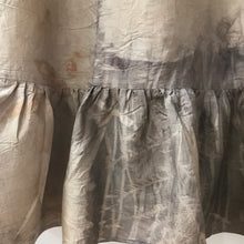 eco printed crushed silk dress