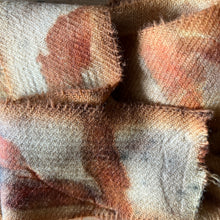 eco printed vintage wool fabric