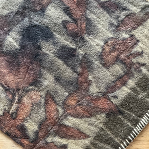 eco printed vintage wool fabric