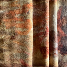 eco printed vintage wool fabric