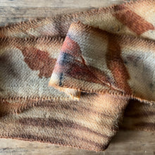 eco printed vintage wool fabric