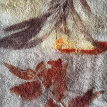 eco printed vintage wool fabric