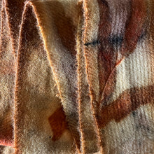 eco printed vintage wool fabric
