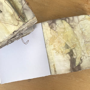 ecoprinted accordion book/journal - twig