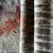 eco printed vintage wool fabric