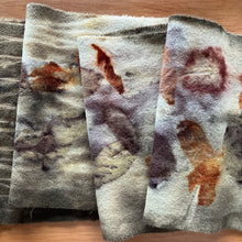 eco printed vintage wool fabric
