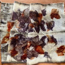 eco printed vintage wool fabric