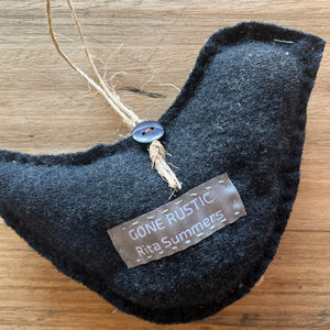 ‘tattered’ bird or heart hanger
