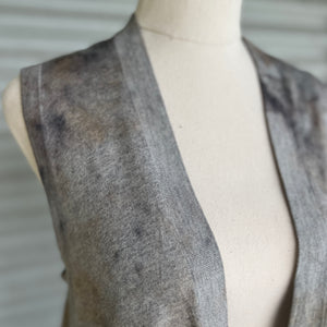 eco printed drapey vest