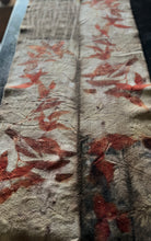 eco printed vintage wool fabric