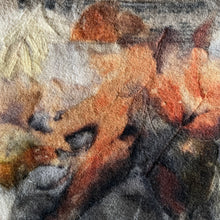 eco printed vintage wool fabric