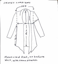 eco printed drapey cardigan