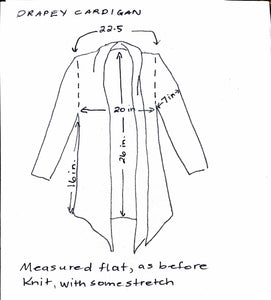 eco printed drapey cardigan