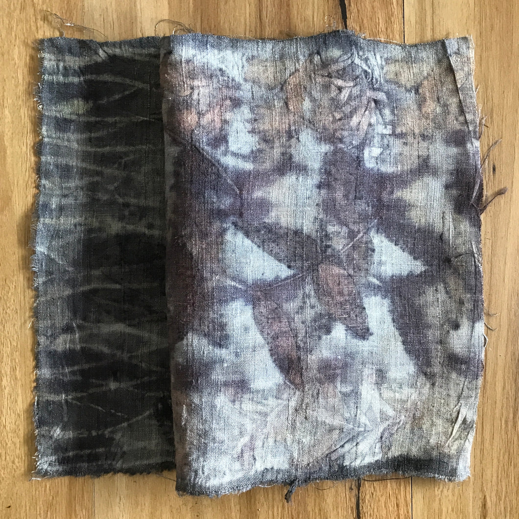 eco printed handwoven silk