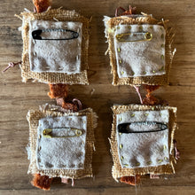 tiny brooch - rustic