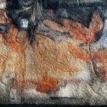 eco printed vintage wool fabric