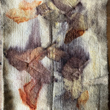 eco printed vintage wool fabric