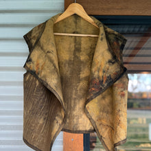 eco printed wool vest