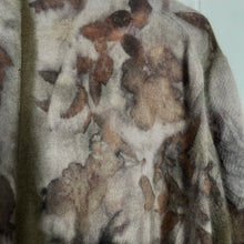 eco printed angora cardigan