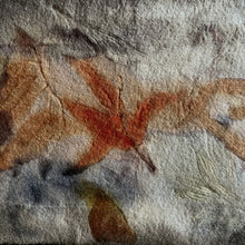 eco printed vintage wool fabric