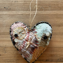 ‘tattered’ bird or heart hanger