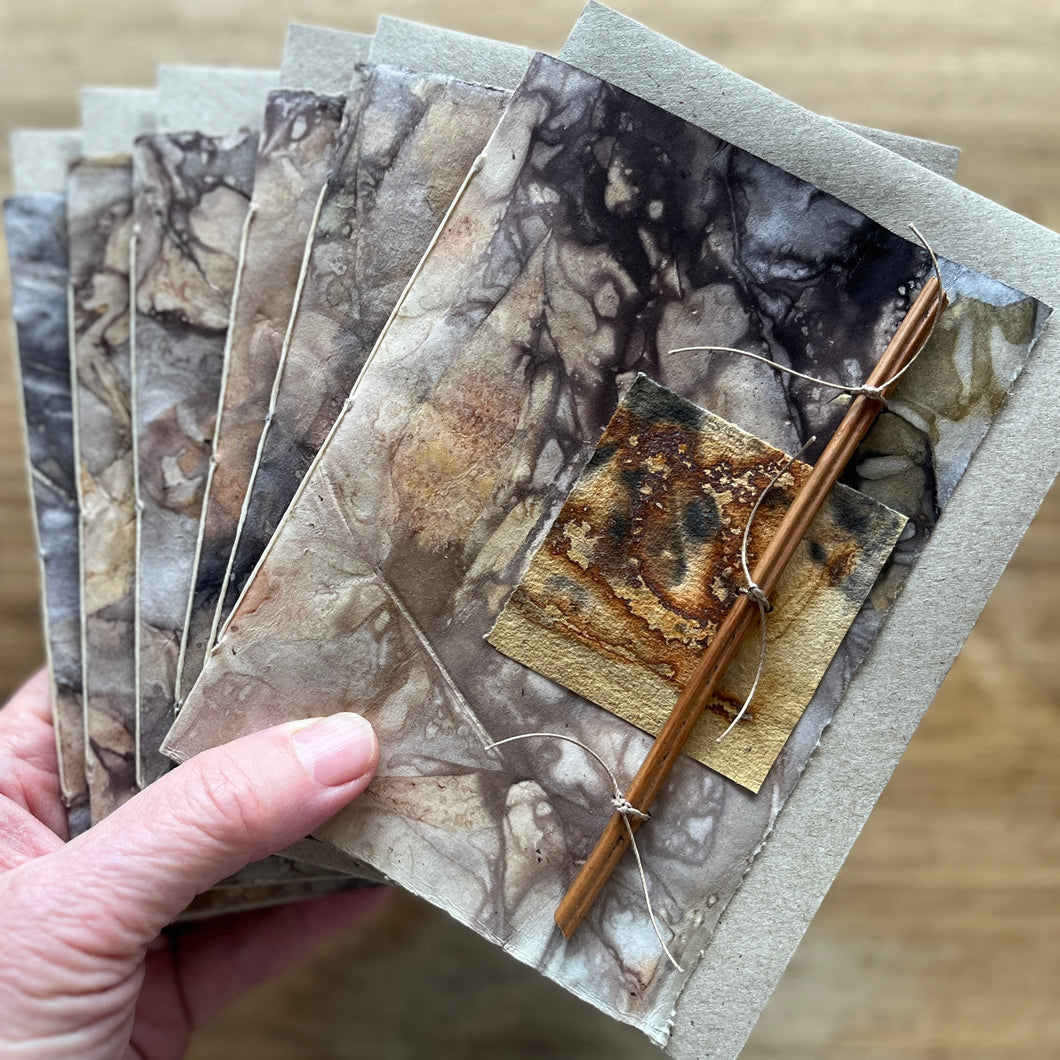 ecoprinted greeting card - twig