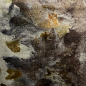 eco printed vintage wool fabric