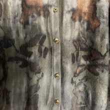 eco printed angora cardigan