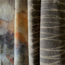 eco printed vintage wool fabric