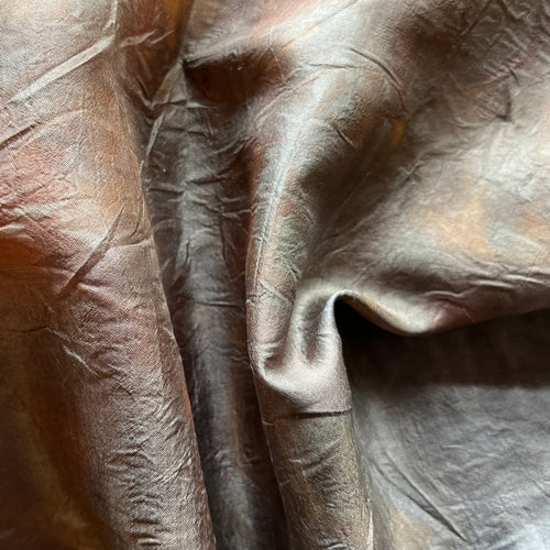 eco printed vintage silk fabric