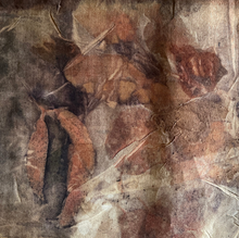 eco printed silk organza