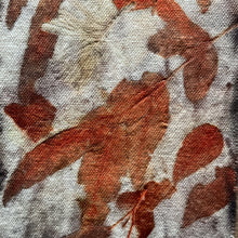 eco printed vintage wool fabric