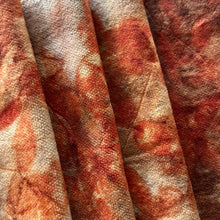 eco printed vintage wool fabric