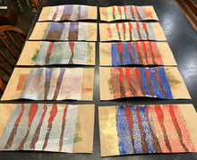 inspired by trees - gelli printing with earth pigments
