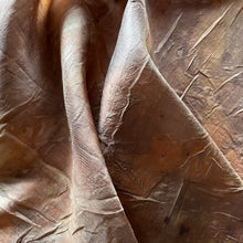 eco printed vintage silk fabric