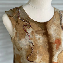 eco printed hand stitched tunic/sleeveless top