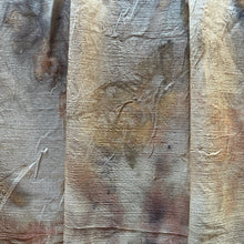 eco printed vintage silk fabric