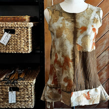 eco printed hand stitched tunic/sleeveless top