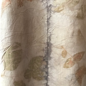 eco printed crushed silk dress