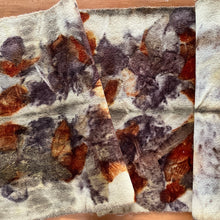 eco printed vintage wool fabric
