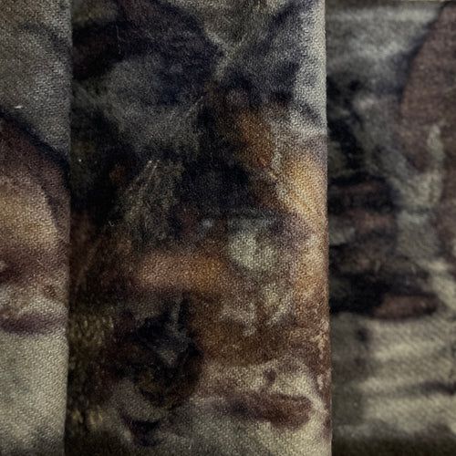eco printed vintage wool fabric
