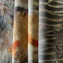 eco printed vintage wool fabric