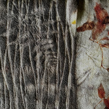 eco printed vintage wool fabric