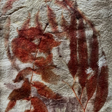 eco printed vintage wool fabric